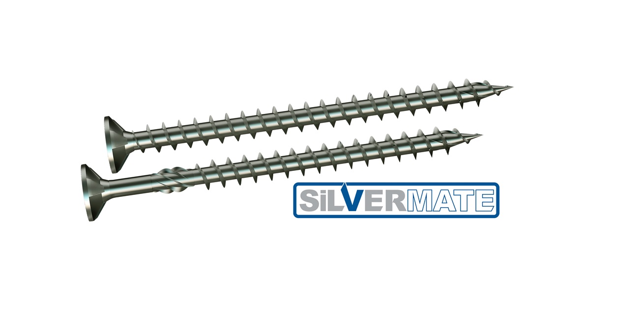 SilverMate logo met schroeven